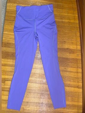 Lululemon Purple Running Leggings Women’s Size 6 Full Length High Rise Drawcord